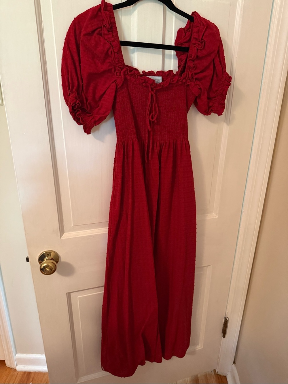 Hill House Red Smocked Nap Dress